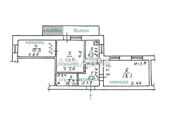 3-комнатная квартира по адресу ул. Ришельевская (площадь 57 м²) - Atlanta.ua - фото 2