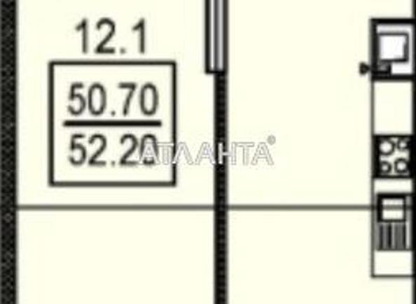 1-room apartment apartment by the address st. Dacha Kovalevskogo Amundsena (area 52,2 m²) - Atlanta.ua - фото 2