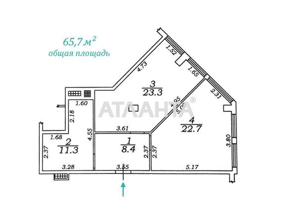 1-комнатная квартира по адресу ул. Макаренко (площадь 67,5 м²) - Atlanta.ua - фото 5