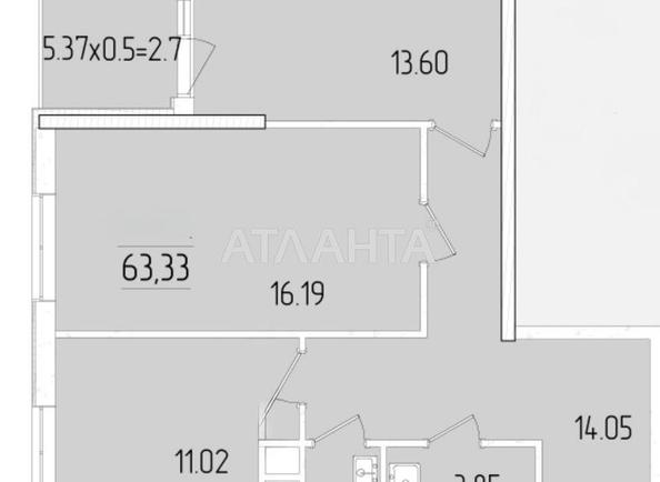 2-rooms apartment apartment by the address st. Krasnova (area 62,8 m²) - Atlanta.ua - фото 32