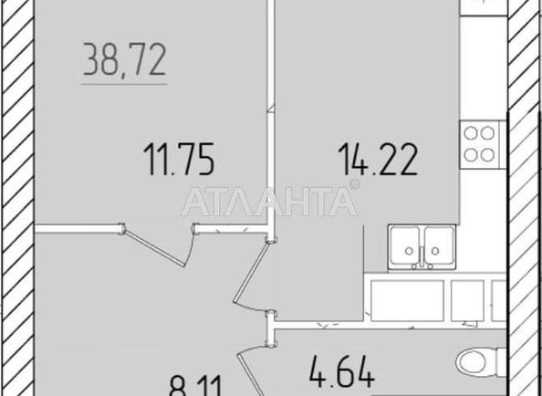 1-кімнатна квартира за адресою вул. Краснова (площа 39 м²) - Atlanta.ua - фото 3