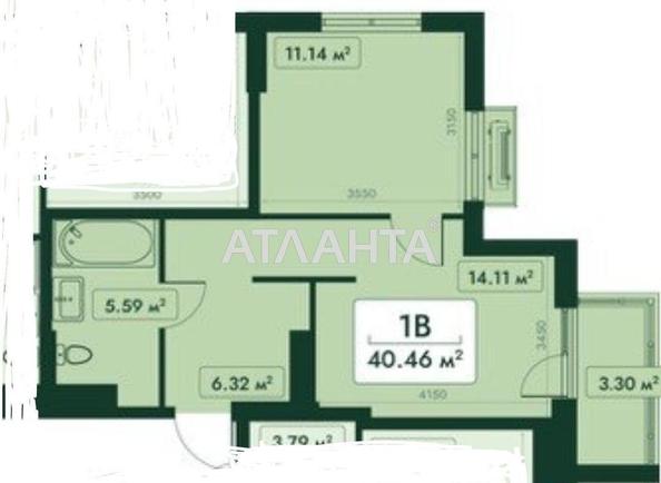 1-комнатная квартира по адресу ул. Паустовского (площадь 40,4 м²) 1-комнатная квартира по адресу ул. Паустовского (площадь 40,4 м²) - Atlanta.ua