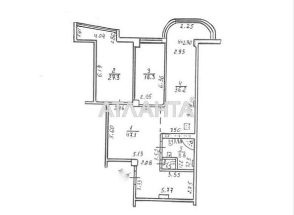 3-комнатная квартира по адресу Обсерваторный пер. (площадь 139,2 м²) - Atlanta.ua - imageAlt 24