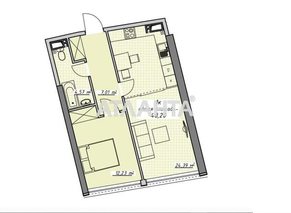 1-комнатная квартира по адресу Курортный пер. (площадь 48,2 м²) - Atlanta.ua - фото 5