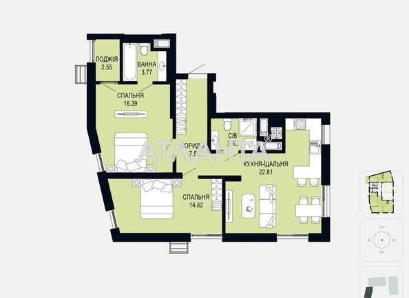 2-комнатная квартира по адресу ул. Щурата В. Ул (площадь 71,3 м²) - Atlanta.ua - imageAlt 13