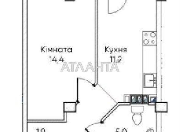 1-комнатная квартира по адресу ул. Паустовского (площадь 38,8 м²) - Atlanta.ua - imageAlt 5
