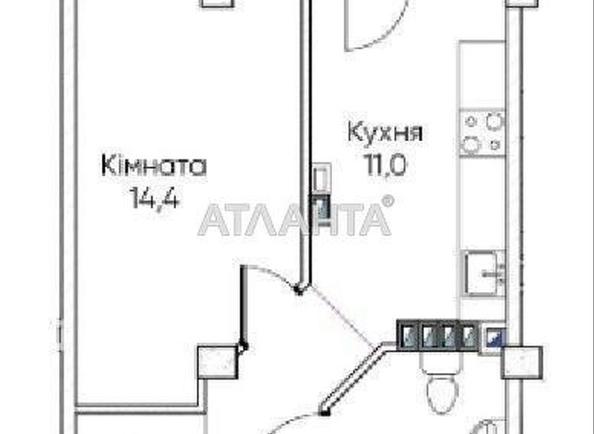 1-комнатная квартира по адресу ул. Паустовского (площадь 38,7 м²) - Atlanta.ua - imageAlt 5