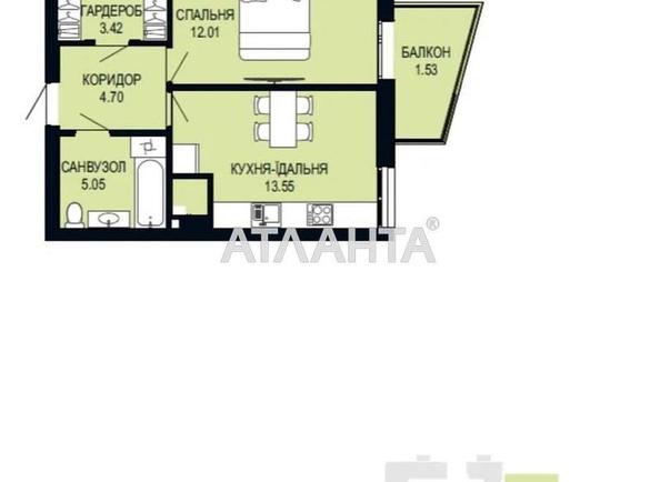 1-кімнатна квартира за адресою Щурата В. Вул. (площа 40,3 м²) - Atlanta.ua - фото 2