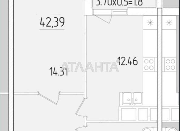 1-комнатная квартира по адресу ул. Краснова (площадь 42,4 м²) - Atlanta.ua - imageAlt 11