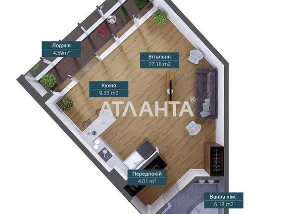 1-комнатная квартира по адресу Французский бул. (площадь 53,4 м²) - Atlanta.ua - фото 8