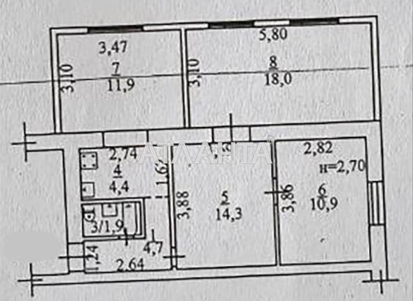 3-комнатная квартира по адресу ул. Сибирская (площадь 66,1 м²) - Atlanta.ua - imageAlt 10