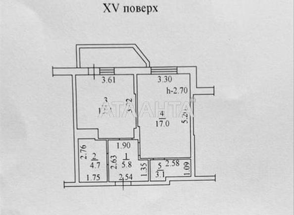 1-комнатная квартира по адресу Овидиопольская дор. (площадь 45,3 м²) - Atlanta.ua - фото 9