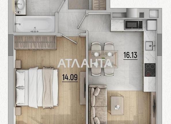 1-комнатная квартира по адресу ул. Келецкая (площадь 43,1 м²) - Atlanta.ua