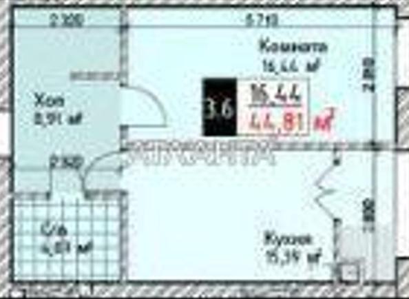 1-комнатная квартира по адресу ул. Сахарова (площадь 44,8 м²) - Atlanta.ua - imageAlt 2