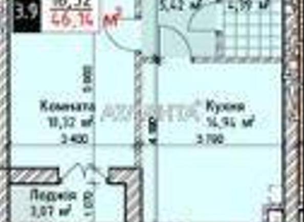 1-комнатная квартира по адресу ул. Сахарова (площадь 46,1 м²) - Atlanta.ua - фото 5