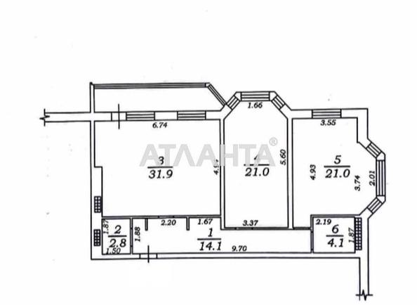 2-комнатная квартира по адресу ул. Костанди (площадь 101 м²) - Atlanta.ua - фото 9
