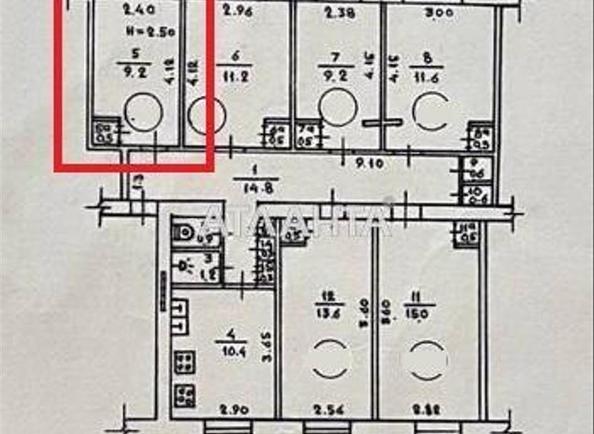 Room in dormitory apartment by the address st. Chernomorskogo Kazachestva (area 10 m²) - Atlanta.ua - фото 20