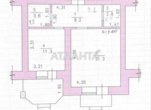 1-кімнатна квартира за адресою вул. Одеська (площа 47,2 м²) - Atlanta.ua - фото 3