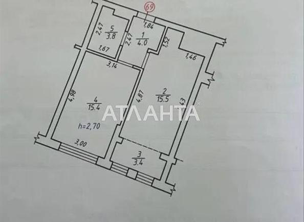 1-комнатная квартира по адресу ул. Зеленая (площадь 42 м²) - Atlanta.ua - фото 7