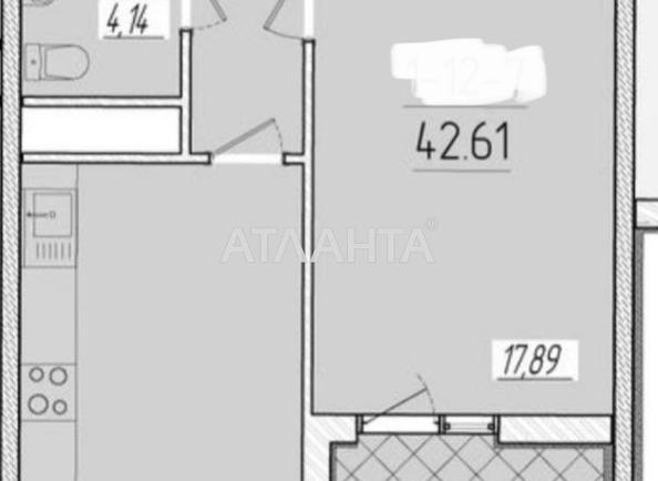 1-комнатная квартира по адресу ул. Краснова (площадь 42,7 м²) - Atlanta.ua - imageAlt 4