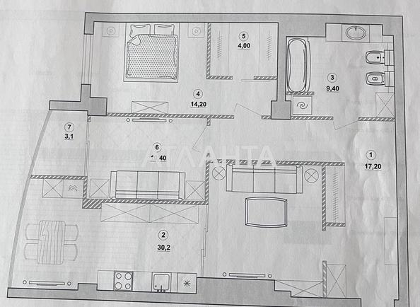 3-rooms apartment apartment by the address st. Genuezskaya (area 90,6 m²) - Atlanta.ua - imageAlt 13