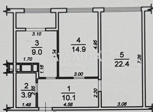 2-кімнатна квартира за адресою вул. Перлинна (площа 64 м²) - Atlanta.ua - фото 9