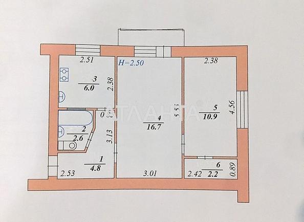 2-комнатная квартира по адресу ул. Чкалова Валерія (площадь 43 м²) - Atlanta.ua - фото 11