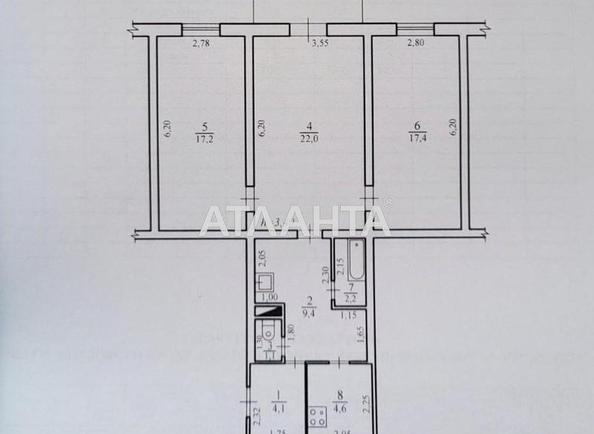3-комнатная квартира по адресу ул. Жуковского (площадь 79,5 м²) - Atlanta.ua - фото 8