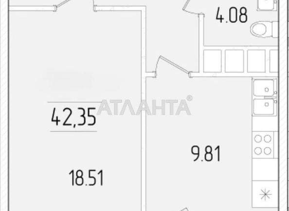 1-комнатная квартира по адресу ул. Краснова (площадь 42,4 м²) - Atlanta.ua - фото 18