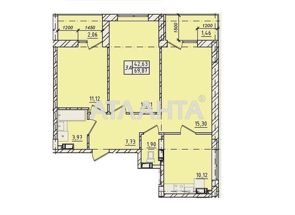 3-комнатная квартира по адресу ул. Пестеля (площадь 69,9 м²) - Atlanta.ua - imageAlt 2