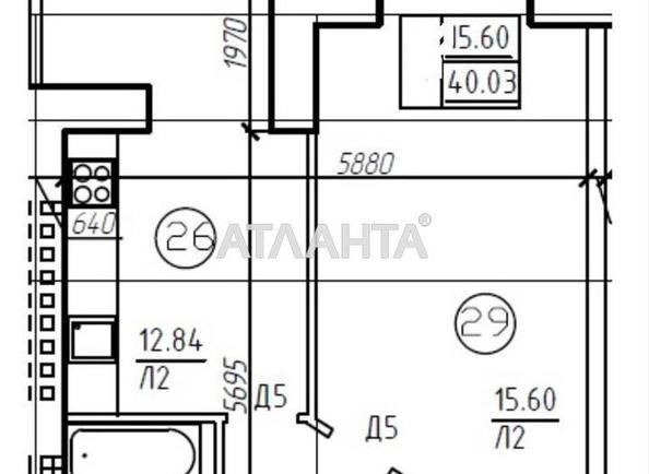1-комнатная квартира по адресу ул. Плиева (площадь 40,0 м²) - Atlanta.ua - imageAlt 2