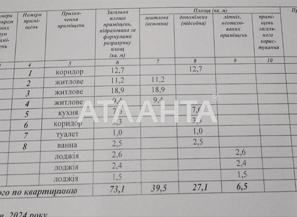 3-кімнатна квартира за адресою вул. Сахарова (площа 73,1 м²) - Atlanta.ua - фото 11