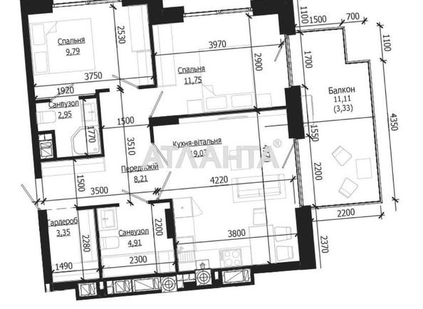 2-комнатная квартира по адресу ул. Орлика Пилипа (площадь 63,3 м²) - Atlanta.ua - фото 4