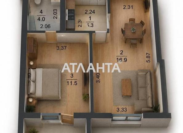 1-комнатная квартира по адресу ул. Спортивная (площадь 41,5 м²) - Atlanta.ua - фото 11