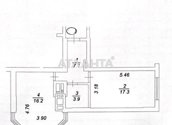 2-комнатная квартира по адресу Весенний переулок (площадь 45 м²) - Atlanta.ua - imageAlt 20