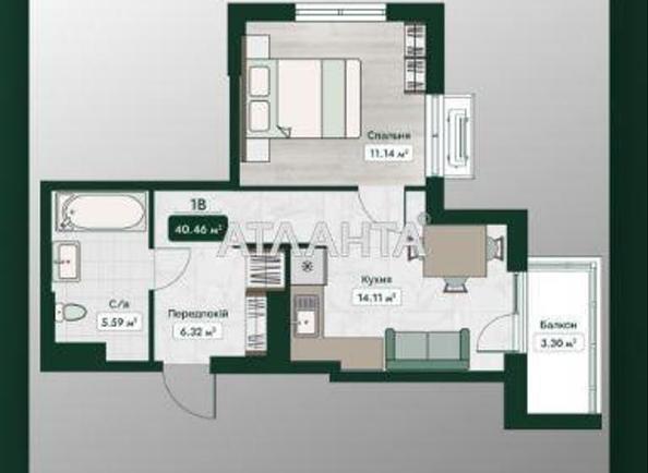 1-комнатная квартира по адресу ул. Паустовского (площадь 40,4 м²) - Atlanta.ua - imageAlt 5