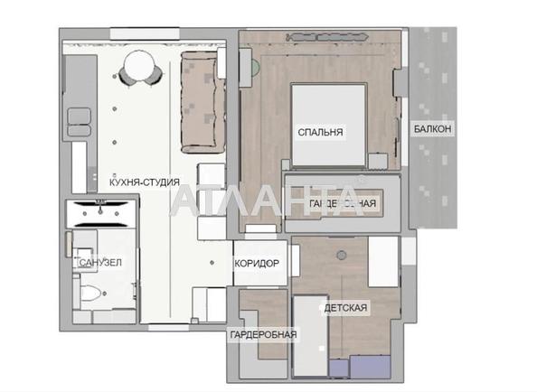 2-кімнатна квартира за адресою вул. Цвєтаєва ген. (площа 60 м²) - Atlanta.ua - фото 22