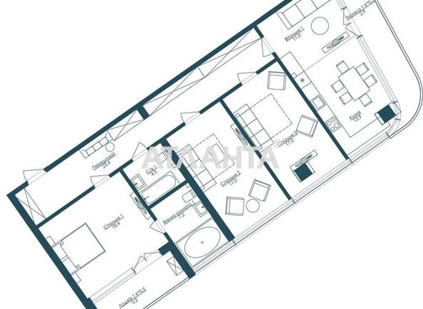 3-кімнатна квартира за адресою вул. Французький бульв. (площа 118,4 м²) - Atlanta.ua - фото 2