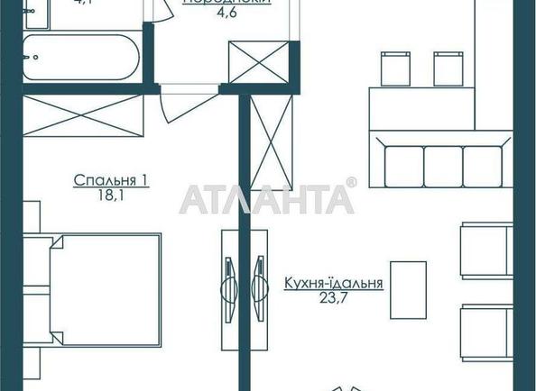 1-кімнатна квартира за адресою вул. Французький бульв. (площа 53 м²) - Atlanta.ua - фото 16