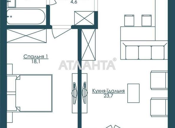 1-кімнатна квартира за адресою вул. Французький бульв. (площа 52,9 м²) - Atlanta.ua - фото 16