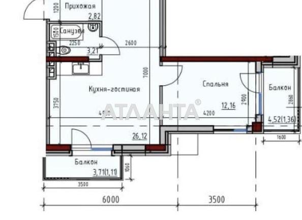 1-кімнатна квартира за адресою вул. Дачна (площа 46,8 м²) - Atlanta.ua - фото 10