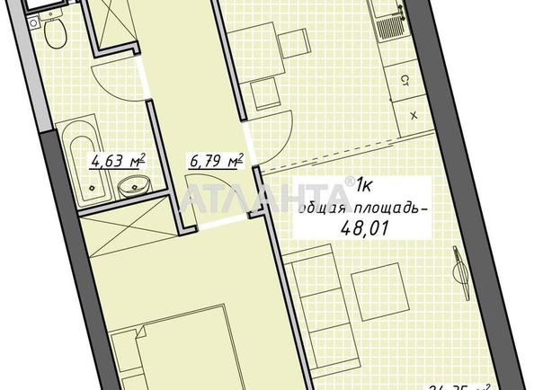 1-кімнатна квартира за адресою Курортний пров. (площа 48 м²) - фото 10 1-кімнатна квартира за адресою Курортний пров. (площа 48 м²) - Atlanta.ua - фото 10