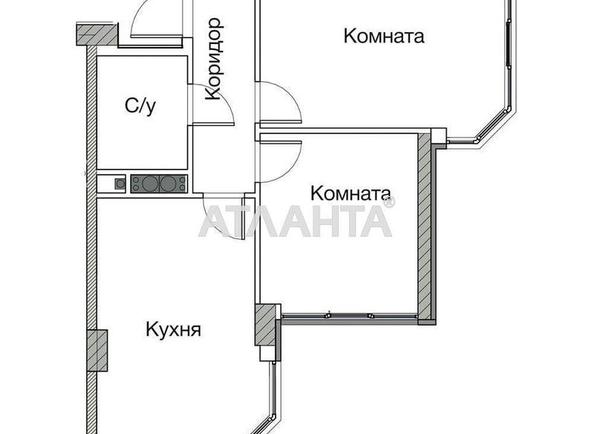 2-комнатная квартира по адресу ул. Паустовского (площадь 48 м²) - фото 3 2-комнатная квартира по адресу ул. Паустовского (площадь 48 м²) - Atlanta.ua - фото 3