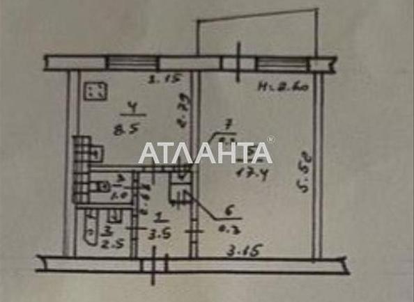 1-комнатная квартира по адресу Глушко ак. Пр. (площадь 34 м²) - Atlanta.ua