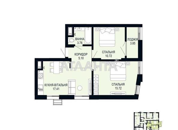 2-комнатная квартира по адресу ул. Щурата В. Ул (площадь 56,6 м²) - фото 13 2-комнатная квартира по адресу ул. Щурата В. Ул (площадь 56,6 м²) - Atlanta.ua - фото 13