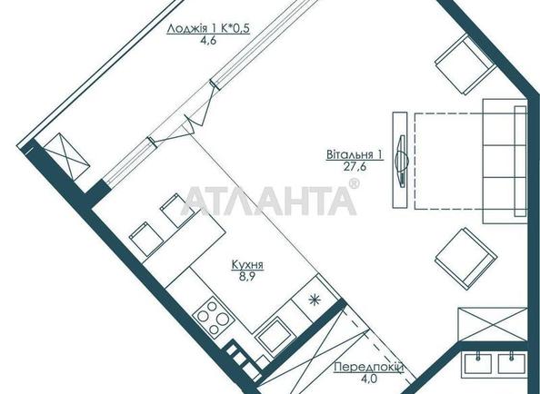 1-комнатная квартира по адресу Французский бул. (площадь 51,7 м²) - фото 16 1-комнатная квартира по адресу Французский бул. (площадь 51,7 м²) - Atlanta.ua - фото 16