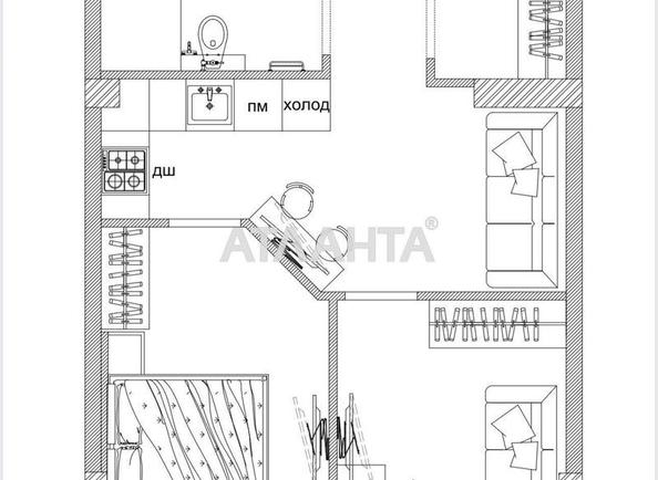 2-комнатная квартира по адресу Клубничный пер. (площадь 52,5 м²) - Atlanta.ua - imageAlt 9