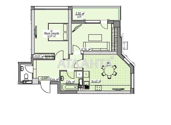 2-комнатная квартира по адресу Курортный пер. (площадь 62,3 м²) - imageAlt 15 2-комнатная квартира по адресу Курортный пер. (площадь 62,3 м²) - Atlanta.ua - imageAlt 15