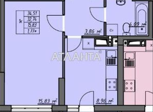 1-комнатная квартира по адресу ул. Грушевского Михаила (площадь 34 м²) - Atlanta.ua - фото 4