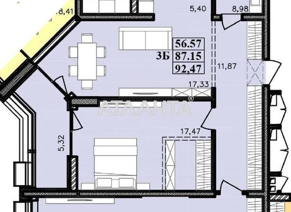 3-комнатная квартира по адресу ул. Франко Ивана (площадь 90,7 м²) - Atlanta.ua - imageAlt 2